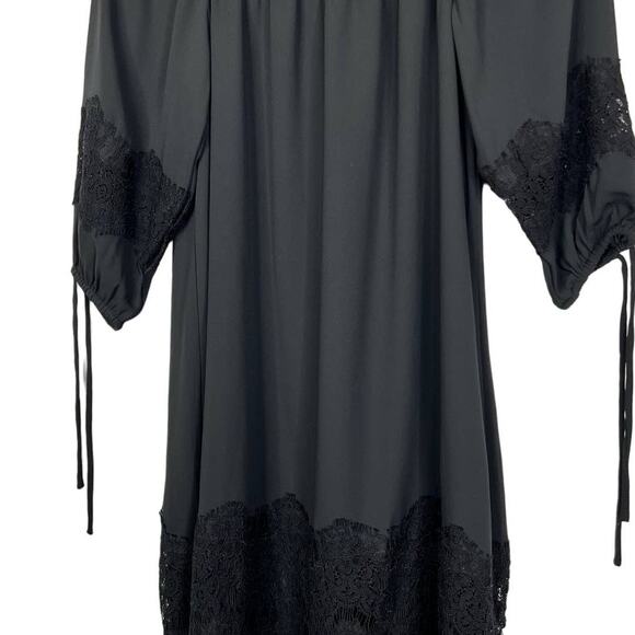 Ann Taylor LOFT Petite Black Off The Shoulder Mini Dress Size XS NWT $89 - Picture 4 of 10